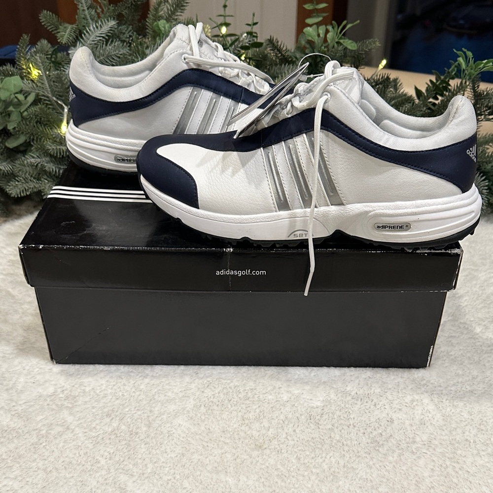 New with box. Adidas leather waterproof gollf sneakers